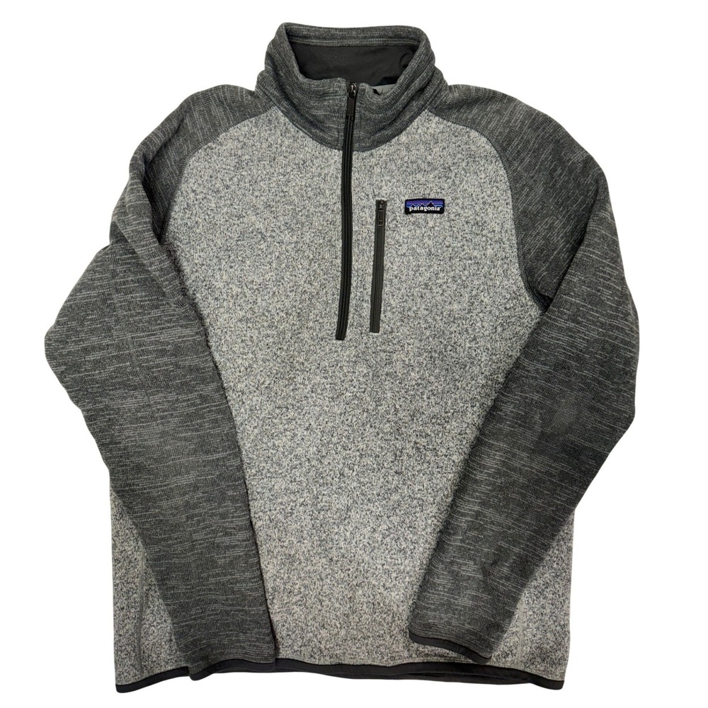 Patagonia Better Sweater 1/4 Zip Fleece Mens Large Grey Pullover
